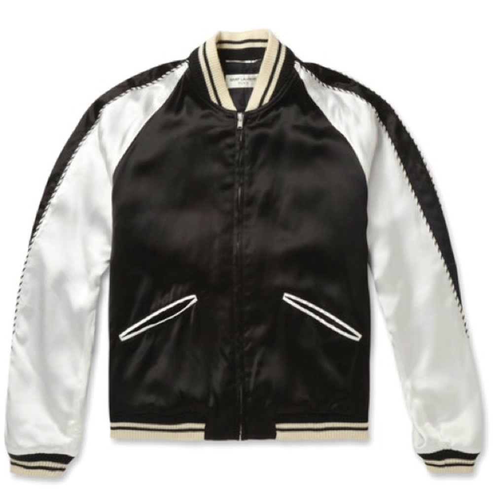 Saint Laurent silk bomber jacket